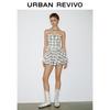 UR2026 Women's Trendy Plaid Tie-Waist Camisole Dress