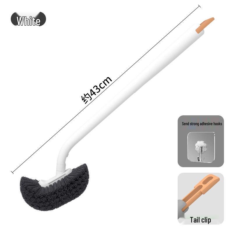 Wall-Mounted Long Handle Toilet Brush with Concave Base - No Dead Angle for Efficient Bathroom Cleaning