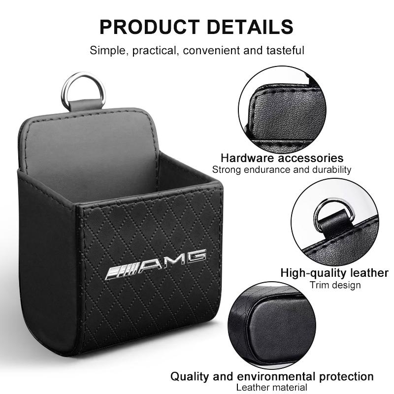 1Pcs Car Air Outlet Storage Box Phone Glasses Organizer Car Goods For Mercedes Benz AMG W212 W205 W246 W176 W213 GLC GLE GLS ML Welcome Laser Logo