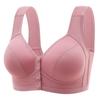 Plus Size Front Closure Bra Women Wireless Push Up Fixed Cup Tank Top Back Supportive Shaping Comfortable Full Coverage Underwear