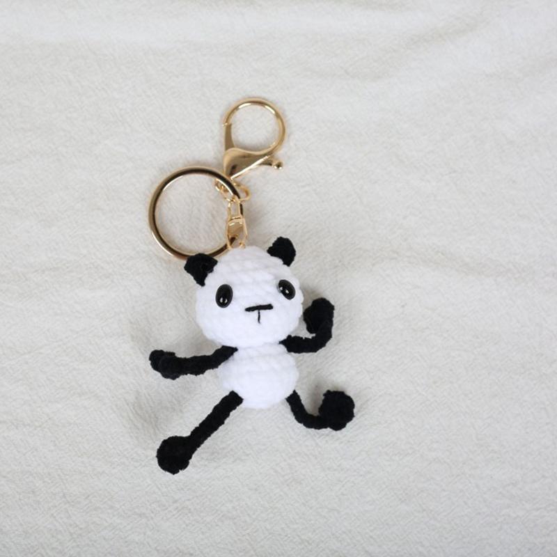 Mini Animal Doll Series Crochet Keychain Knitted Small Rabbit Doll Keyrings Mini Puppy Cute Keychain Custom Accessory