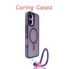 Para Capa iPhone 16 Pro Max Roxo Escuro Escama Colorida Fosca Magnética Borda Suave Capa Premium Tendência com iPhone 15 14 13 12 11