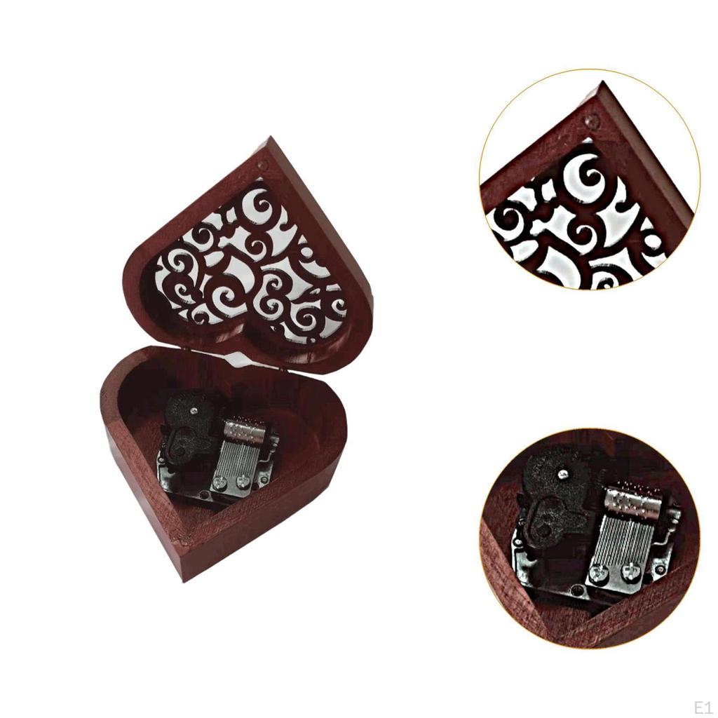 Spieluhr mit Anleitung, Hohlblumen-Design, Geschenk für Ehemann, Ehefrau, Mädchen, Großmutter, Schwester