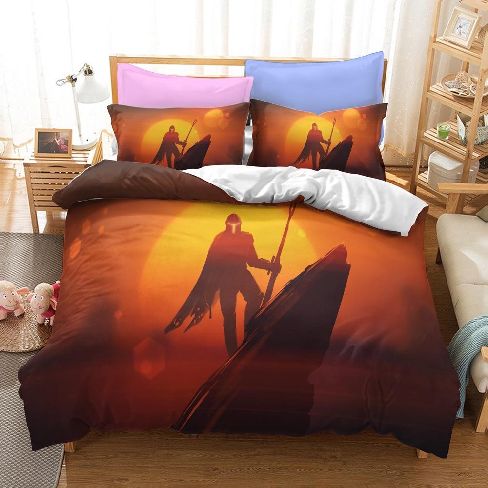 Juego de Ropa de Cama, Serie Mandalorian Tamaño Funda Nórdica de Tres Piezas