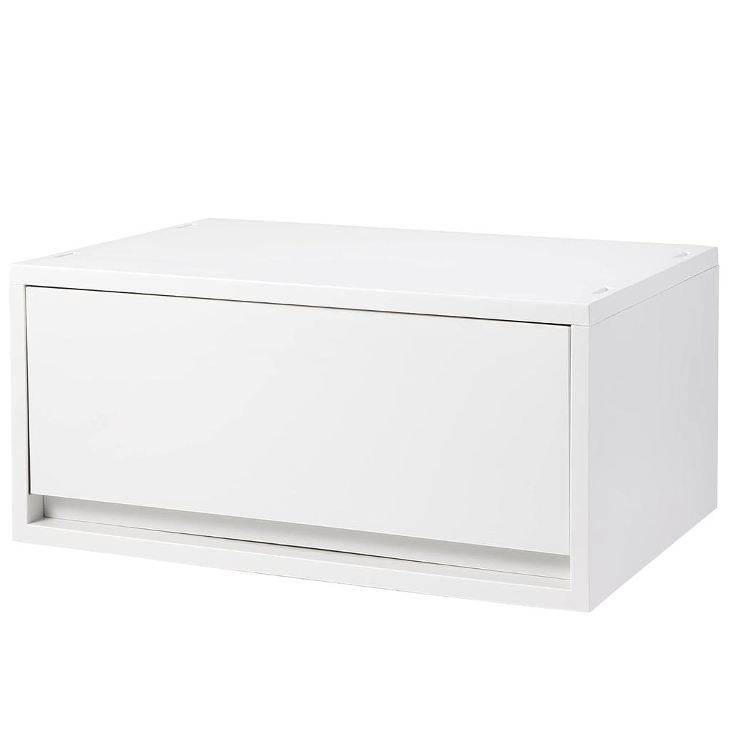 Muji Recycled Polypropylene Small Storage Case Wide Large White Gray Approximately Width 37 Depth 26 Height 17.5 cm