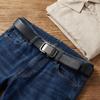 Versatile Men's Top Layer Cowhide Leather Belt with Automatic Buckle