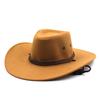 Suede Jazz Hat Men's Vintage Wide-brimmed Top Hat Summer Windproof Sun Hat European and American Hat