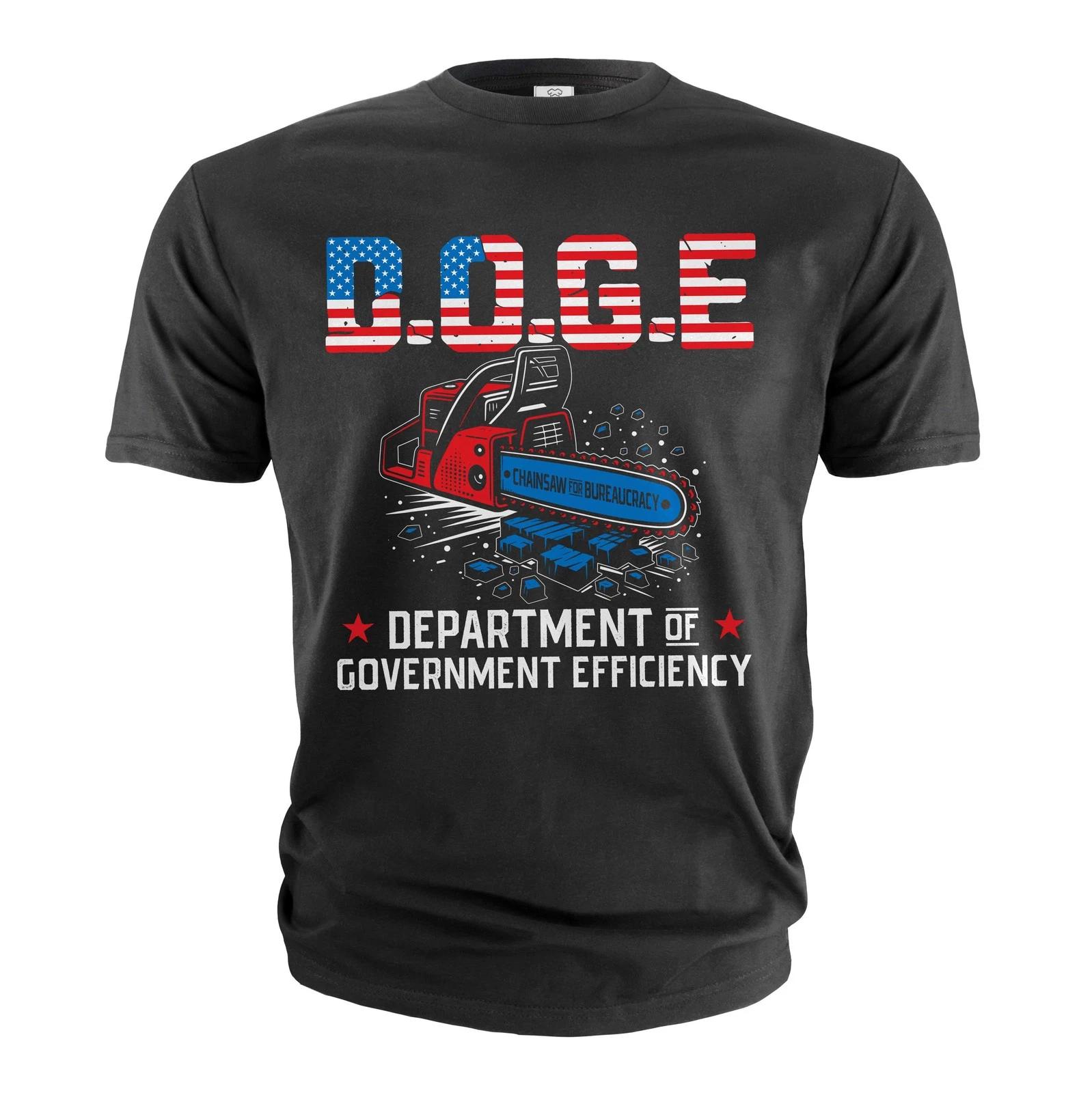 Doge T-shirt Chainsaw for bureaucracy Trump T-shirt Government Efficiency Shirt XXL