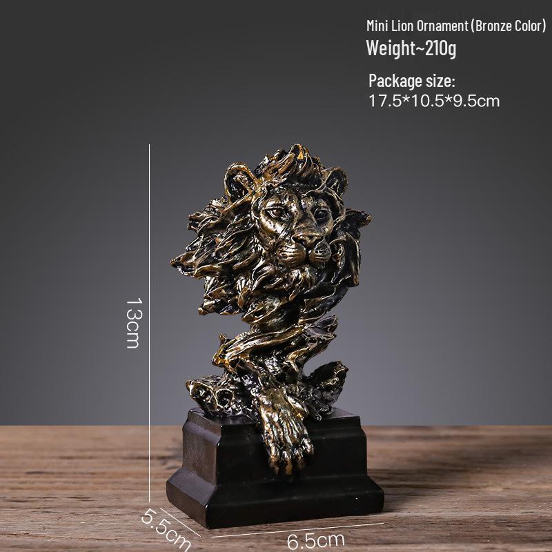 

European Mini Lion Ornament Resin Craft for Home or Office Decor