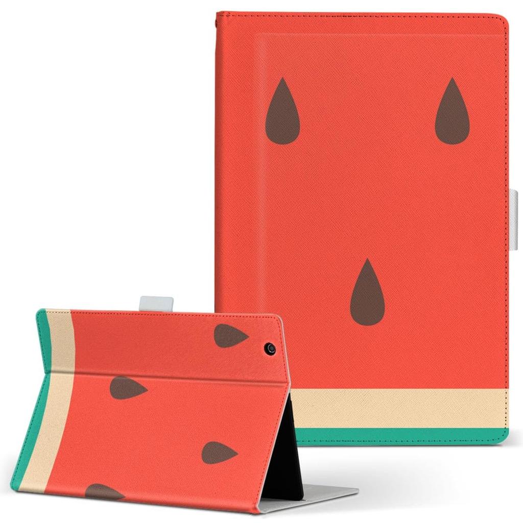 igcase Fire HD 8 released in Dedicated notebook direct pasting green 010433 (8th generation, 2018) case, type, cover, type, fruit, watermelon, red,