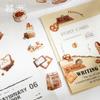 1 Roll of Retro Baking Food Sticker Tape, with a Variety of Pastry Patterns, Great for Decorating Diaries and DIY Crafts