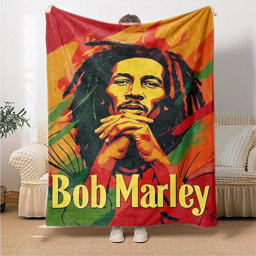 Bob Marley Blanket Durable Comfort Perfect for Office Livingroom Seaside Four Seasons Universal Warmthful Decor