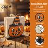 Solid Wood Napkin Rack Halloween Wooden Holder, Ghost Mummy Pumpkin Gothic Holder Rustic Tabletop Tissue Dispenser for Farmhouse Dining Table