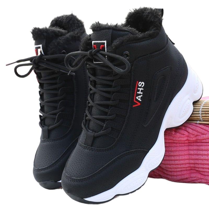 Iarnă Nou Pantofi de Bumbac pentru Femei Încălțăminte Călduroasă de Exterior Antiderapantă Pantof din Piele Versatil la Modă Adidași Casual de Catifea pentru Doamne