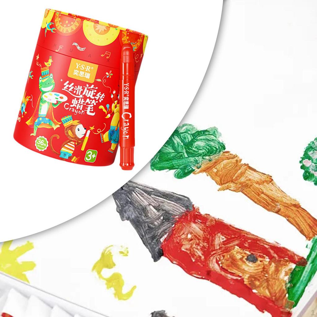 Oil Pastels Washable Rotatable Painting Sticks for Artists Children Kids