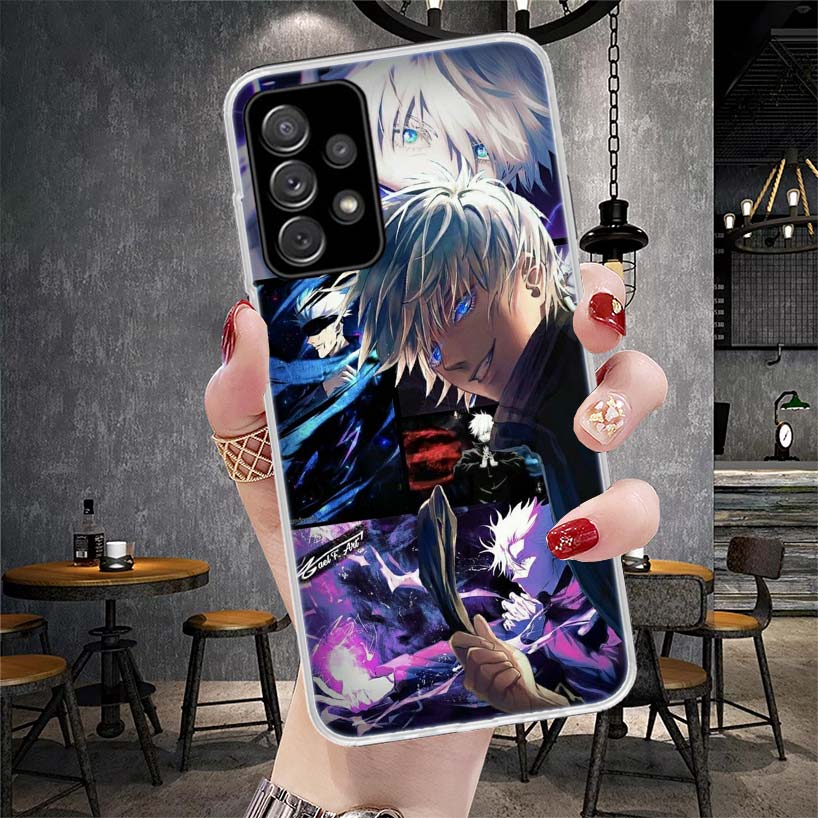 JujuKaisen Gojo Satoru Phone Case For Samsung Galaxy A12 A22 A32 A52 A72 A02S A51 A50S A71 A70 A31 A20S Note 20 Ultra S10 A10S G