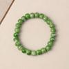 2026 Floral Glazed Beaded Ceramic Bracelet: Pink & Blue, Versatile for Daily Wear & Travel Souvenir