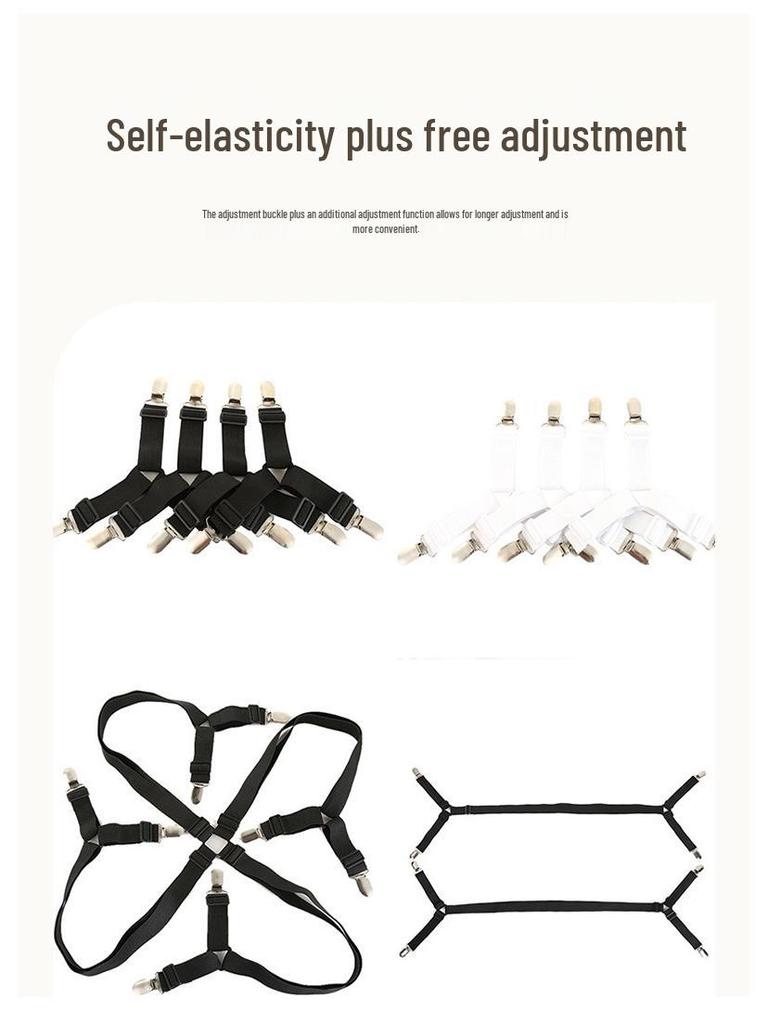 Non-Slip Mattress Sheet Clips with Elastic Bands