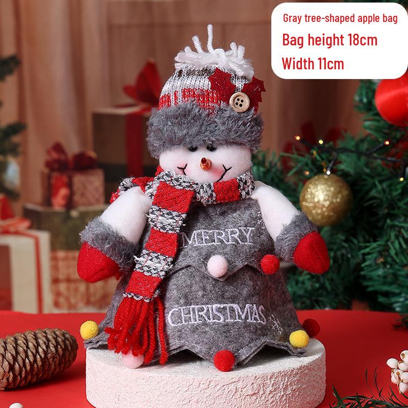 Christmas Gift Bags: Kids' Cartoon Candy & Apple Decor In Santa & Tree Shapes