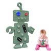 1pcs Baby Silicone Teething Toys, Robot Shape Teether Chew Toys By Key for Baby Learning Colors Sensory Educational Toys
