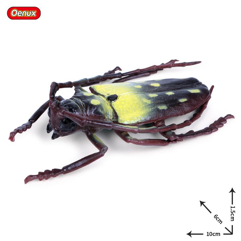 Oenux Wild Insect Animals Model Mantis Grasshopper Butterfly Bee Beetle Action Figures PVC Science Education Collection Kid Toy