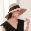 Summer Straw Hat Top Panama Hat Women In Korean Style Large Brim Sun Protection Cap Versatile Vacation Beach Hat Fascinator