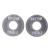 2PCS Electric Guitar Switch Gaskets Three Gear Toggle Switch Indicator Washer Rhythm Treble Ring Plate Silver