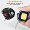 LED Mini Multifunctional Keychain Flashlight USB Rechargeable Portable Pocket EDC Torch Outdoor Emergency Search Camping Lantern