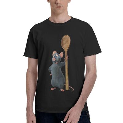 Ratatouille Chef Anime 100 Cotton Casual Breathable Confortable Kawaii Mens Designer Clothes Graphic Tee