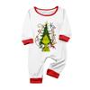 Christmas Print Neck Top and Jogger Pants Set for Holiday Casual Outfit