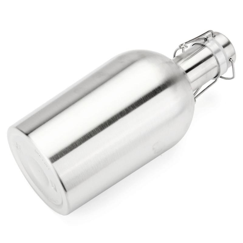 2L 64oz Bier Growler Hausbrauerei Bierherstellung Taschenflasche DIY Bar Werkzeuge Silber Edelstahl Bierflasche