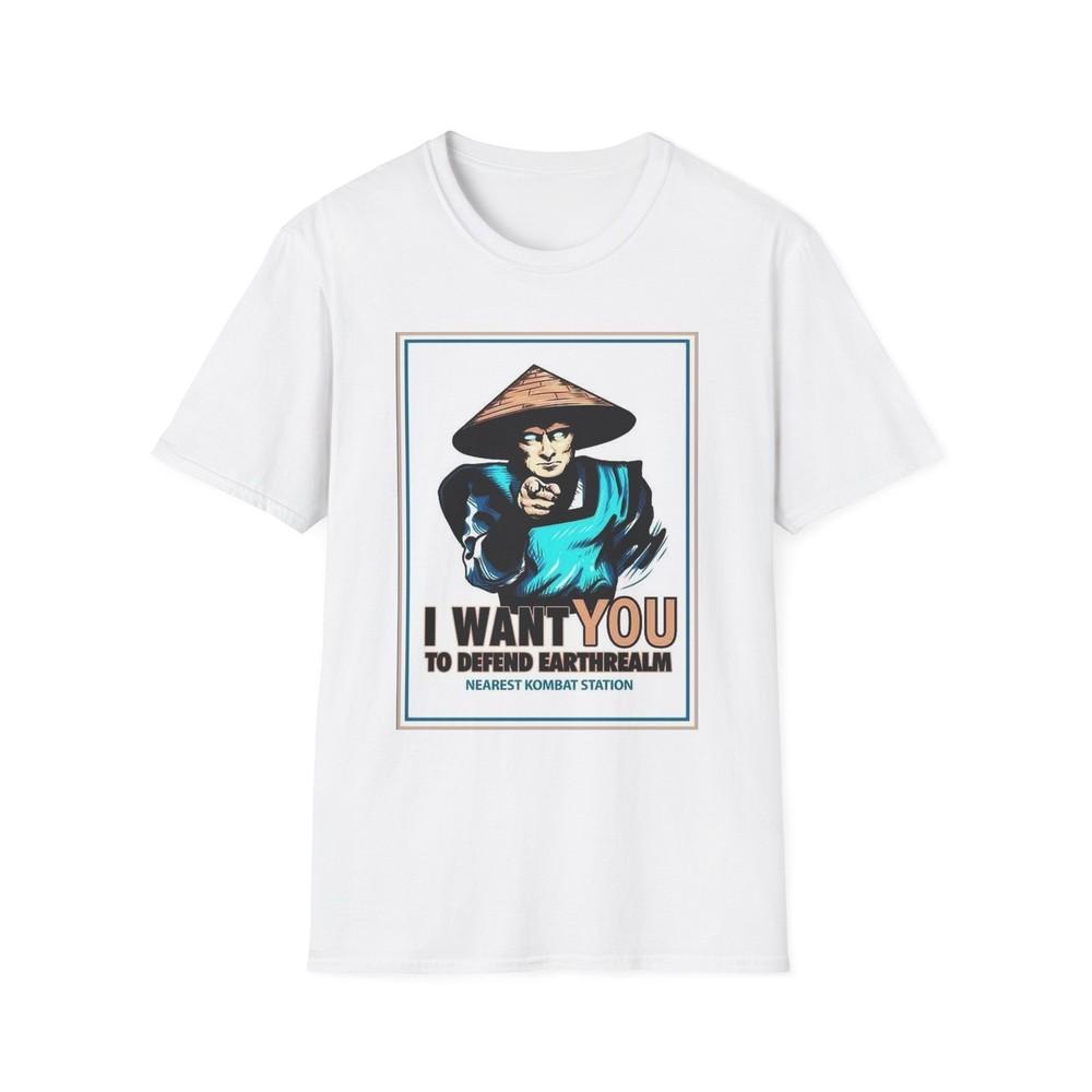 

Unisex Raiden Tee, Funny Gaming T-Shirt, Mortal Kombat Uncle Sam Parody Tee 3XL