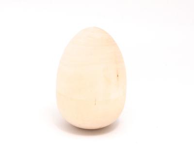 White Wood Roly-poly Toy, Egg [Made In Russia]