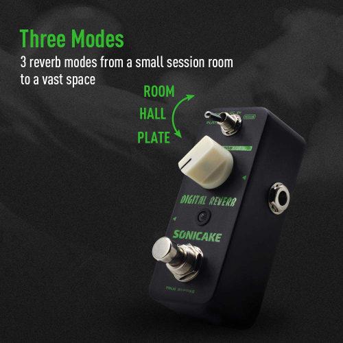 SONICAKE Delay & Reverb Guitar Effect Pedal Digital Reverb