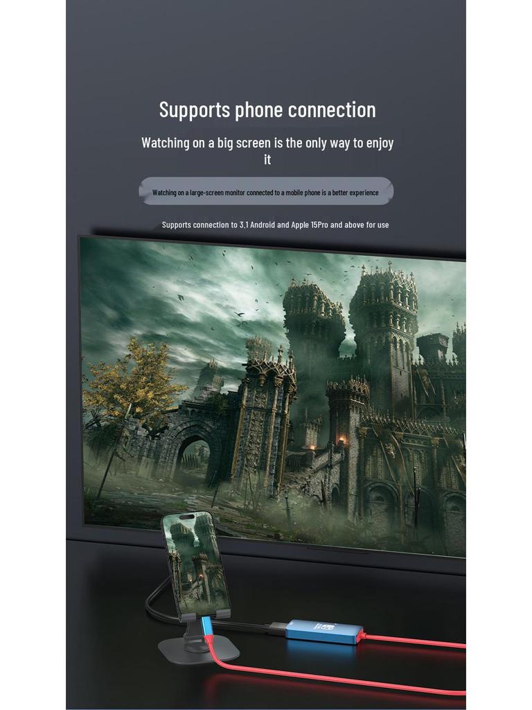 Nintendo Switch Typ-C zu HDMI Konverterkabel für Bildschirmspiegelung auf Tablets und Mobiltelefonen