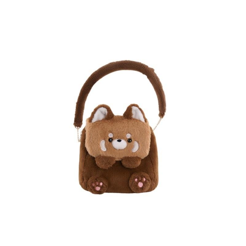 

Plush Backpack Raccoon Cartoon Schoolbag Large Capacity Kids Gift Decoration