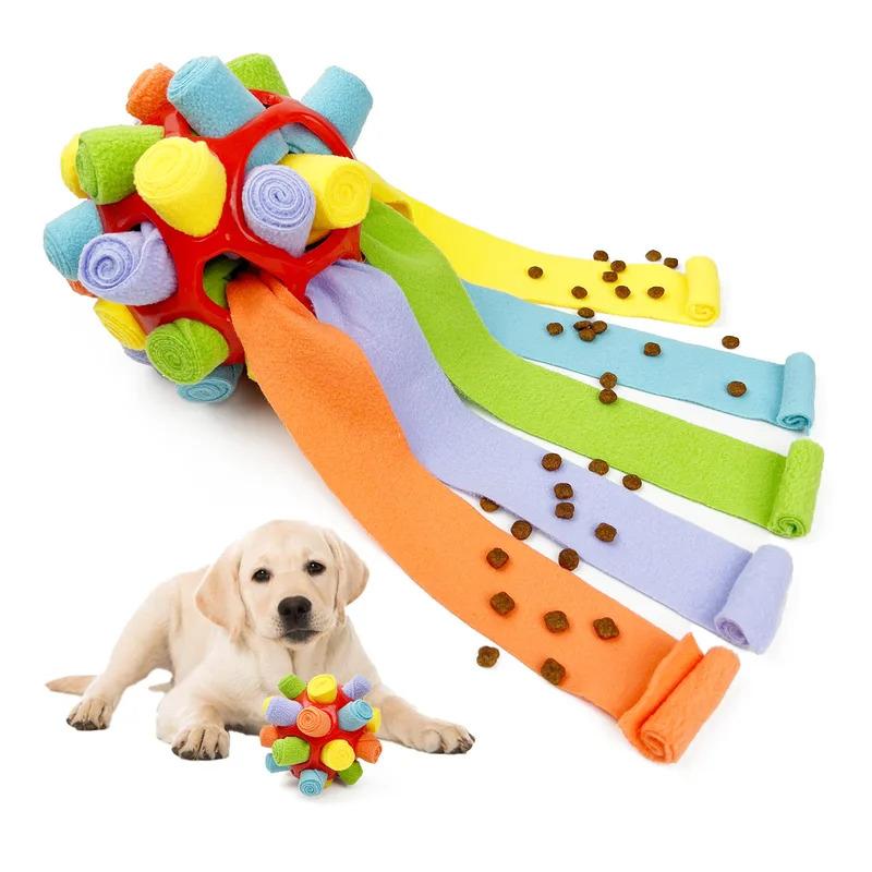 Interaktiver Schnüffelball Hundespielzeug für kleine Hunde - Mentale Stimulation Beschäftigung Leckerli-Spender Langsamer Fresser Anti-Langeweile