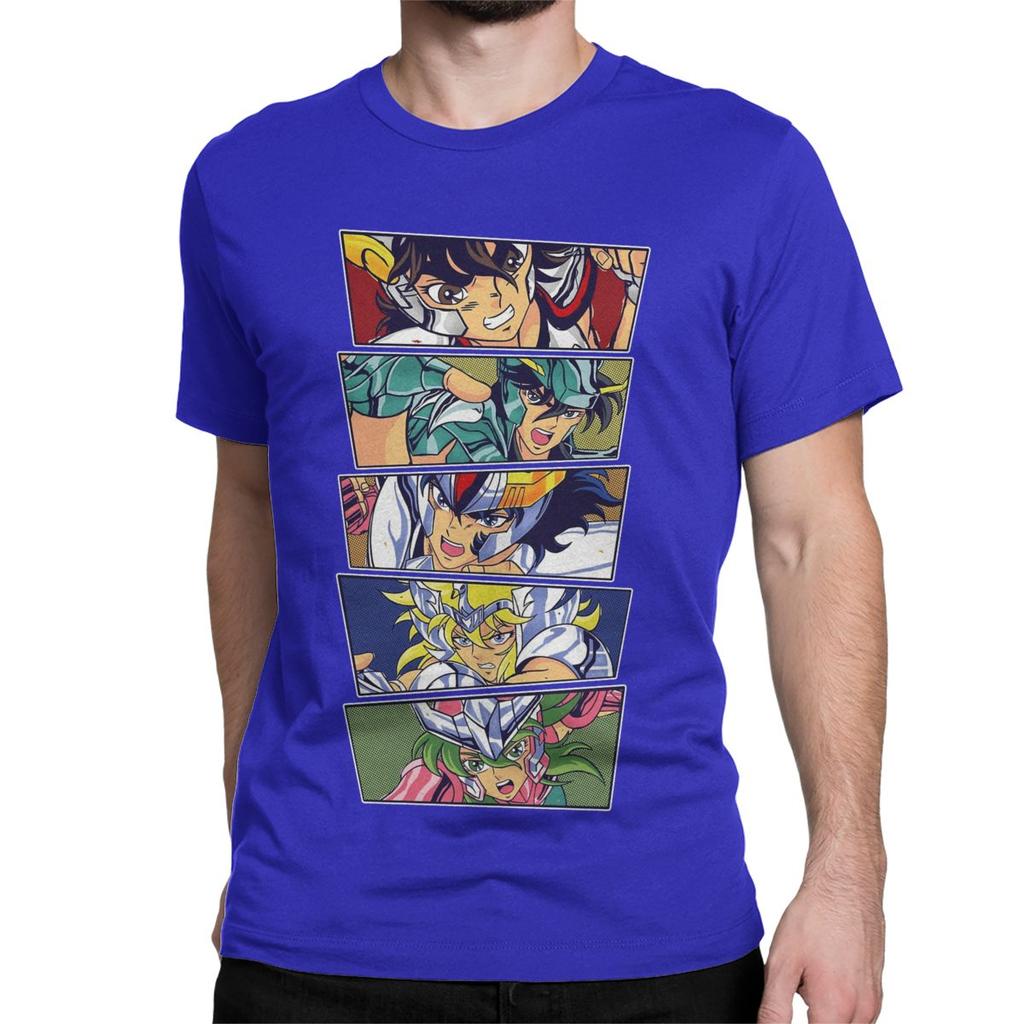 Men Women T-Shirts Knights Of The Zodiac Japanese Anime Leisure Cotton Tees Short Sleeve Saint Seiya T Shirt Tops Graphic