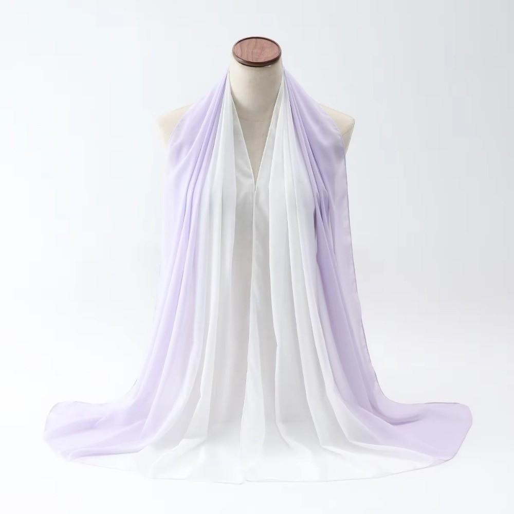 Chiffon Ethnic Style Scarf Long Islamic Turban Elegant Wraps Shawl  Daily