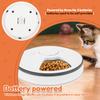 Dry Wet Food Cat Feeder with Timer 6 Meals Pet Food Auto Feeder Battery Powered Fresh Food Dispenser for Domestic Pets