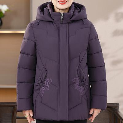 Übergröße 2XL-7XL Wintermäntel für Frauen mittleren Alters mit Kapuze, dicke warme kurze Parkas, elegante, lockere Oberbekleidung, Damenjacken