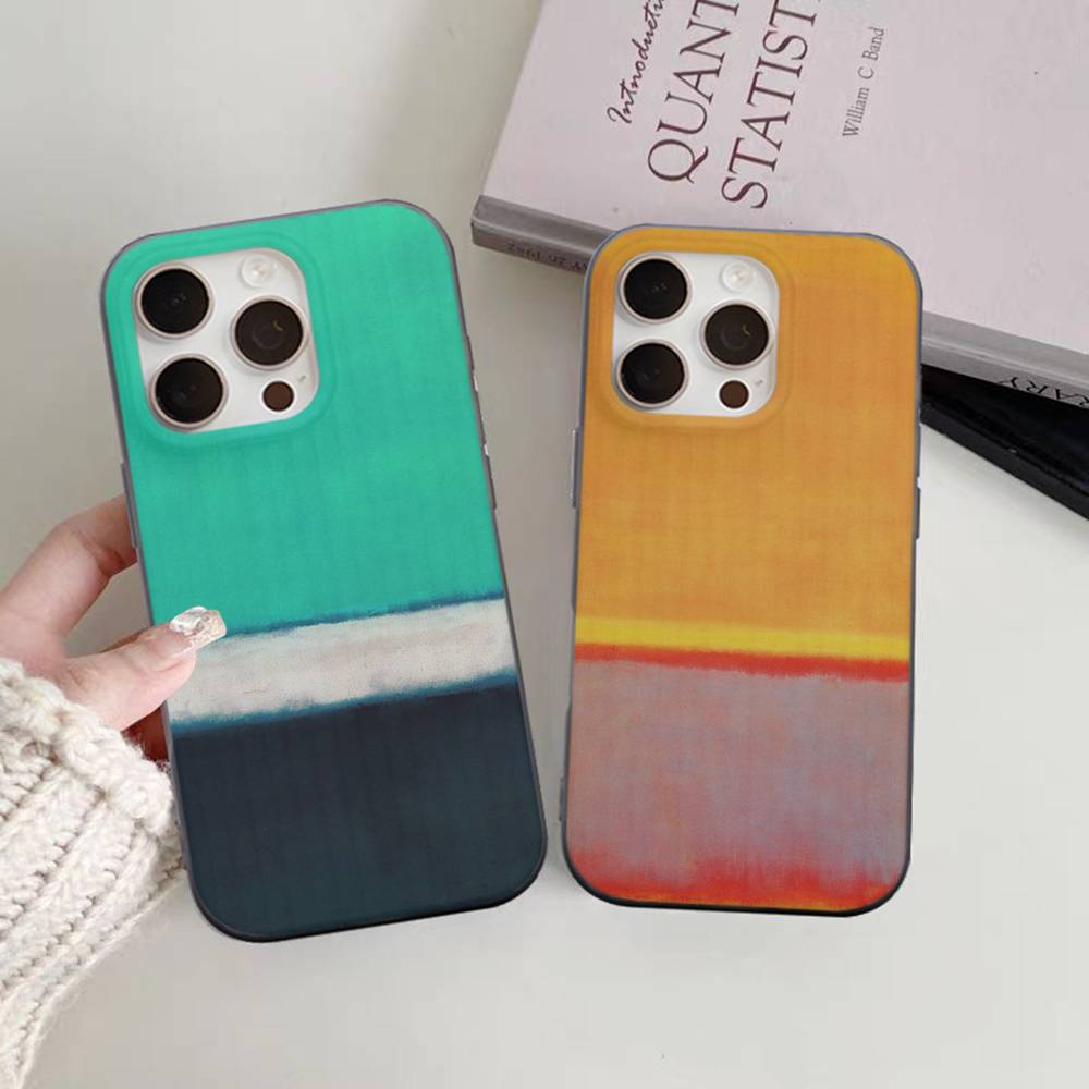 Abstract Art M-Mark R-Rothko Phone Case For IPhone 17 16 15 14 13 12 11 Pro Max Plus Corrugated Bumper Back Cover Shell