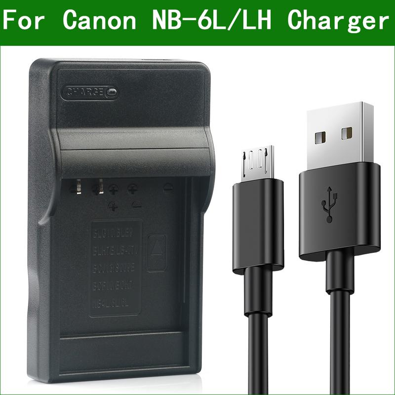 LANFULANG NB-6L / NB-6LH NB 6L Slim Micro USB Battery Charger for Canon PowerShot SX520 SX530 SX540 SX600 SX610 SX700 SX710 HS