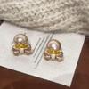 Retro Bow Pearl Stud Earrings - Light Luxury & Elegant Versatile Accessories for Women