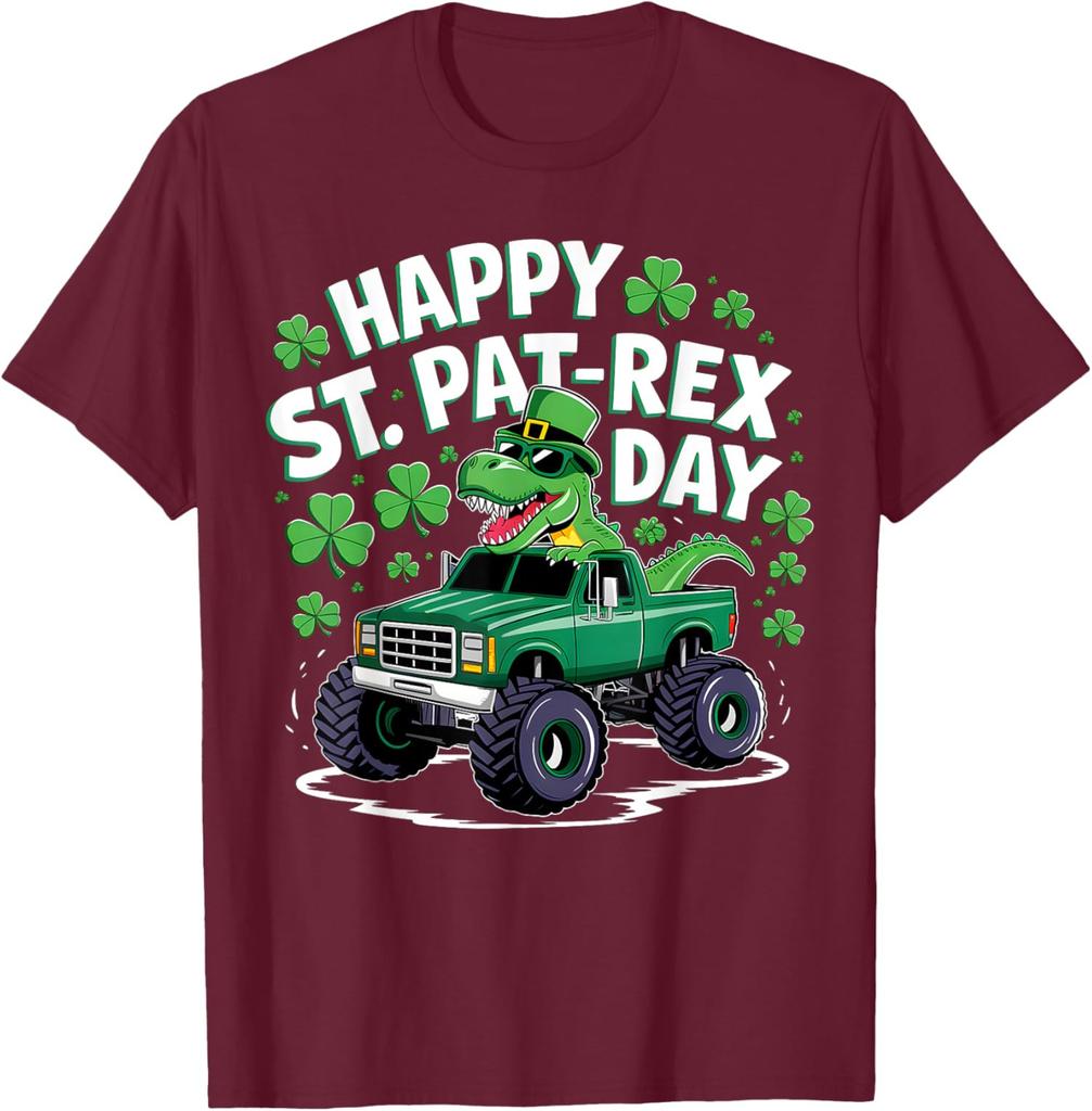 Happy St Pat-Rex Patricks Day Dinosaur Monster Truck Unisex T-Shirt