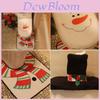 Festive Christmas Santa Toilet Seat Cover Set With Snowman And Reindeer Designs