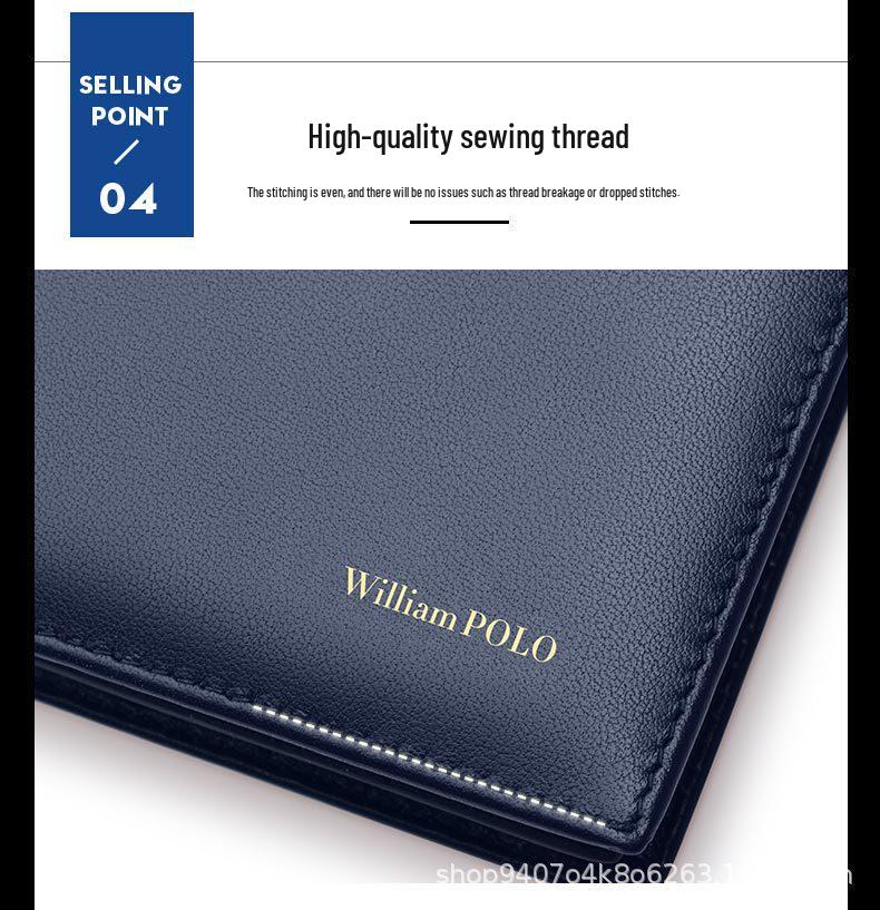 Ying Huang Bao Luo Men's High-End Genuine Leather Short Wallet