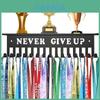 Modern Wallmounted Metal Medal Storage Holder With Hook Design For Sports Collectors