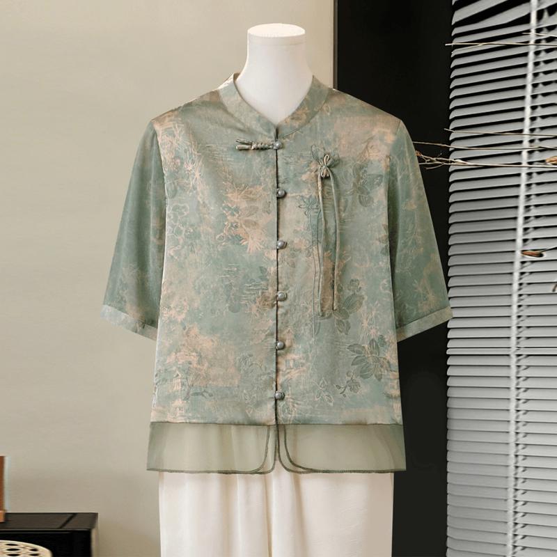 Women's New Chinese Style Embroidered Summer Blouse