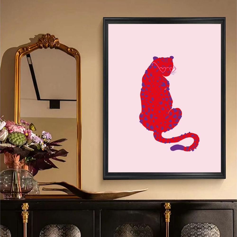 Cartoon Cat Mood Body Moon Lady Poster Retro Print Paper Waterproof High Quality Sticker Home Living Room Bar Wall Decor